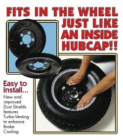 Kleen Wheels 2444 Brake Dust Shield Pair 2001-04 Dodge Dakota Durango 16/